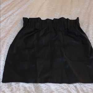 Zara Faux Leather Mini Skirt